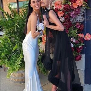 Size 4 Black High Low Dress